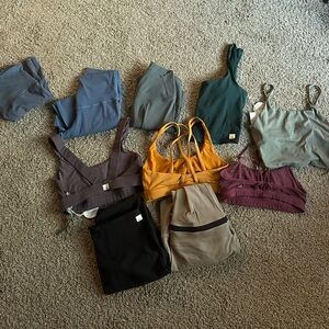 Assorted Activewear Tops and Bottoms